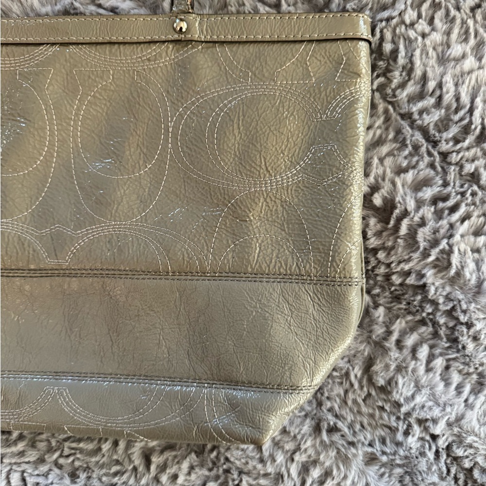 COACH Y2K Grey Leather Tote - Picture 6 of 15